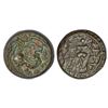 Image 1 : Ancient India: Vishnukundin feudatories - alloyed copper coin of Prithvimaharaja (c.5th-6th Century