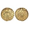 Image 1 : Ancient India: Post-Gupta coinage in Bengal, Samatata region - gold dinar of Virachandra,