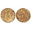 Image 1 : Ancient India: Post-Gupta coinage in Bengal, Samatata region - gold dinar of Prithubhata,
