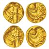 Image 1 : Medieval India: Western Gangas (10th-11th century AD), gold gajapati fanam (2), MCSI-I 195-196, 0.39
