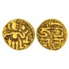 Image 1 : Medieval India: Cholas - gold 1/8 kahavanu attributed to Raja Raja I (985-1014 AD), K. Ganesh 'Tamil