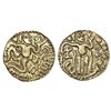 Image 1 : Medieval India: Cholas, base gold kahavanu of Raja Raja I (985-1014 AD), MCSI-II 337, 4.00g.