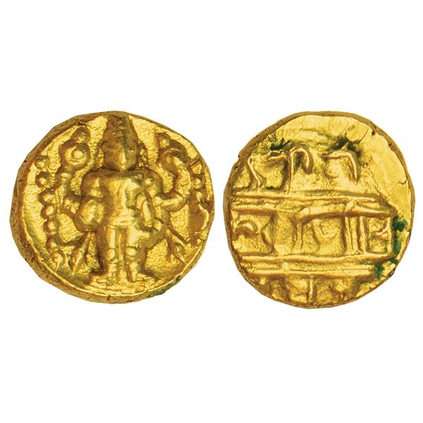 Medieval India: Vijayanagar Kingdom, Aravidu dynasty, gold varaha of Venkata Raya III (1630-1642 AD)