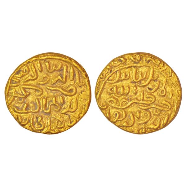 Sultans of Bengal, Gold tanka of Nasir ud-din Mahmud (1433/4-1459 AD), no mint type, 'abu'l mujahid'