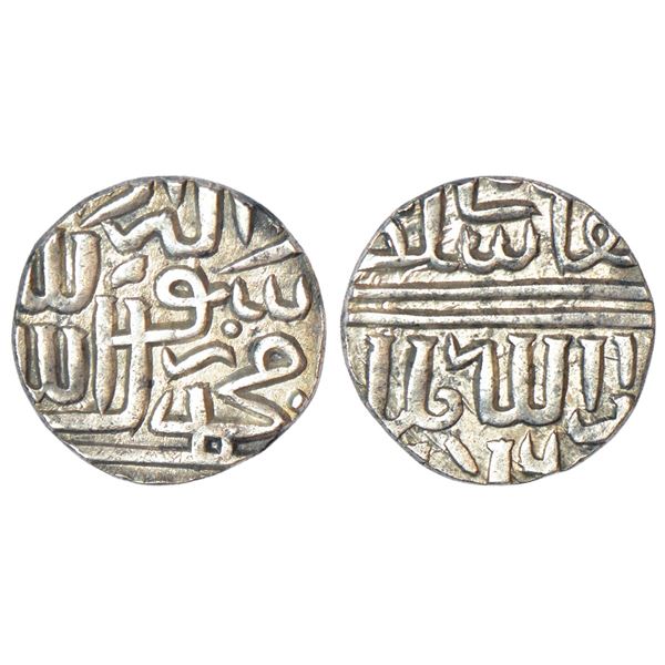 Sultans of Malwa, Silver tanka of Baz Bahadur (1555-1561/2 AD), G&G M241, 7.00g.