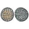 Image 1 : Mughals: Akbar (1556-1605 AD), silver rupee, Ahmadnagar mint, Mihr, Ilahi (4)5, KM 93.3, 11.35g.