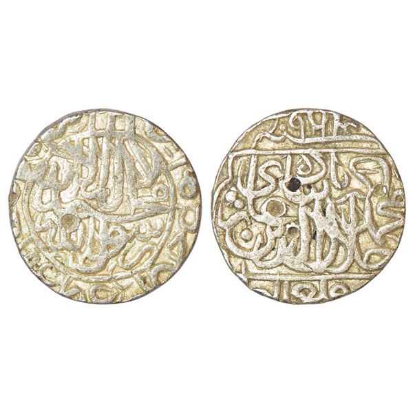 Mughals: Akbar (1556-1605 AD), silver rupee, Qila' Alwar mint, AH 964, Liddle Akbar S4, KM 80.20,