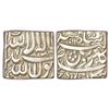 Image 1 : Mughals: Akbar (1556-1605 AD), silver square rupee, Bangala mint, 'Kaabe Roushan' couplet, AH 1011,