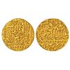 Image 1 : Mughals: Akbar (1556-1605 AD), gold mohur, Jaunpur mint, AH 984, flower mint-mark on obverse, KM 108
