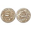 Image 1 : Mughals: Akbar (1556-1605 AD), silver ½ rupee, Lahore mint, Di, Ilahi 48, KM 67.1, 5.54g.
