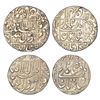 Image 1 : Mughals: Shah Jahan (1628-1658 AD), silver rupee and ½ rupee, Surat mint, 'square areas' type, rupee