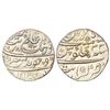 Image 1 : Mughals: Aurangzeb (1658-1707 AD), silver rupee, Khambayat mint at bottom, 'Badar-e-munir' couplet,