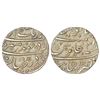 Image 1 : Mughals: Aurangzeb (1658-1707 AD), silver rupee, Khambayat mint at bottom, 'Badar-e-munir' couplet,