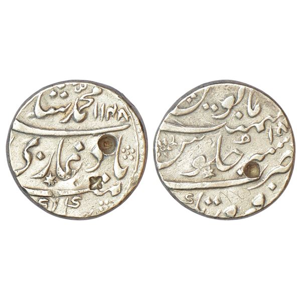 Mughals: Muhammad Shah (1719-1748 AD), silver rupee, Firoznagar mint, AH 1148/RY 18,