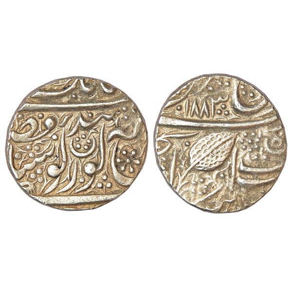 Independent Kingdoms: Sikh Empire, silver rupee, Amritsar mint, Nanak Shahi couplet, VS 1883,
