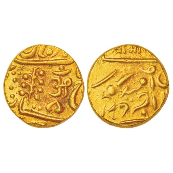 Princely States: Jodhpur, Umaid Singh (1918-1947 AD), gold mohur, Jodhpur mint,