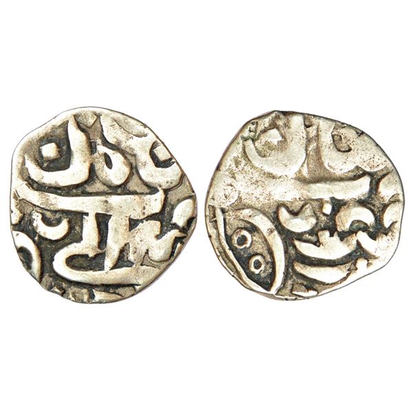 Princely States: Ladakh, Hammered Coinage (1771-1815 AD), silver Ja'u, ND, KM 1.1, 2.42g.