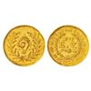 Image 1 : Princely States: Travancore, Rama Varma IV (1860-1880 AD), gold pagoda, 1877 AD, KM 26, 2.54g.