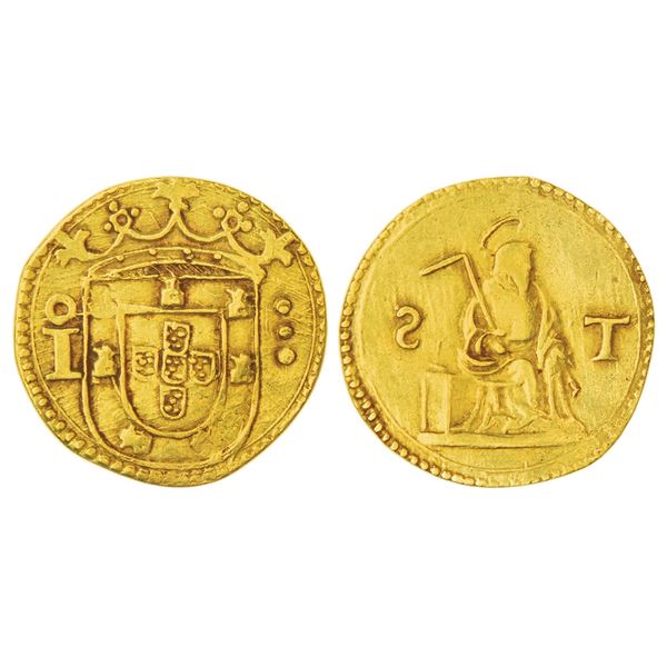 Portuguese India, Goa - gold Pardau de Sao Tome of João III o Piedoso, "the Pious", king of Portugal