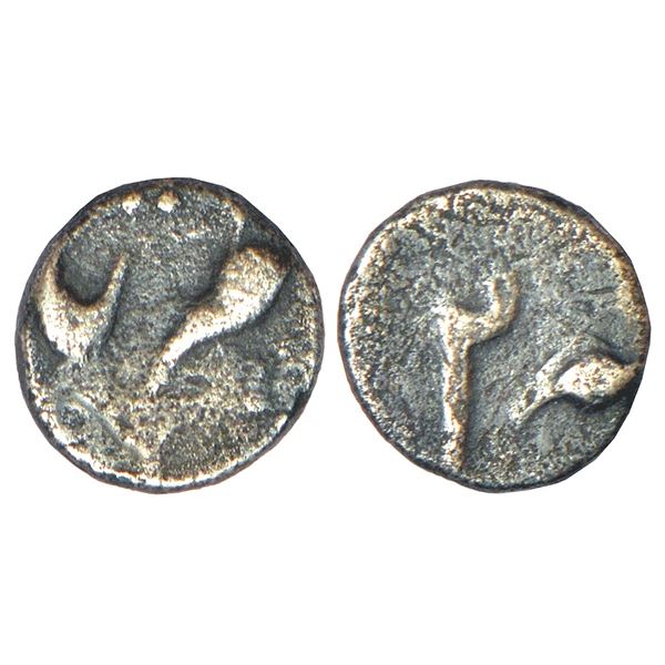 Bengal Presidency, Murshidabad mint (by style), silver 1/16 rupee, Mughal issue, in the name of Shah