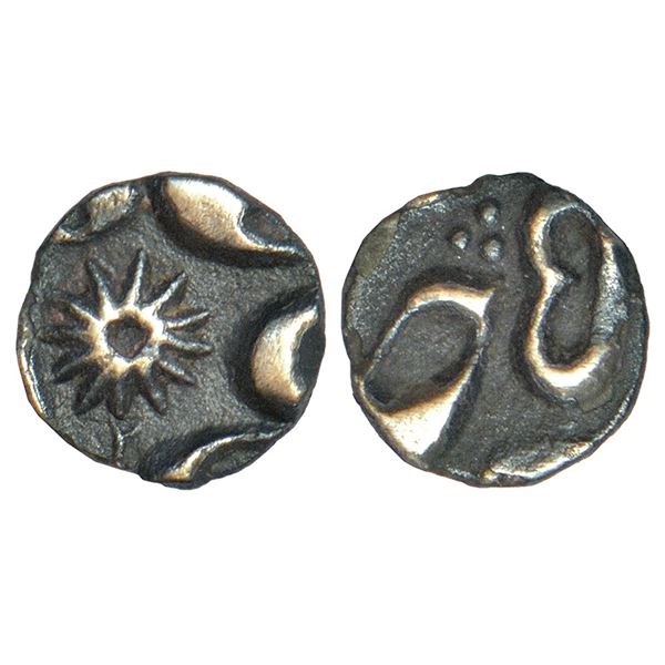 Bengal Presidency, Murshidabad mint (by style), silver 1/32 rupee, Mughal issue, in the name of Shah