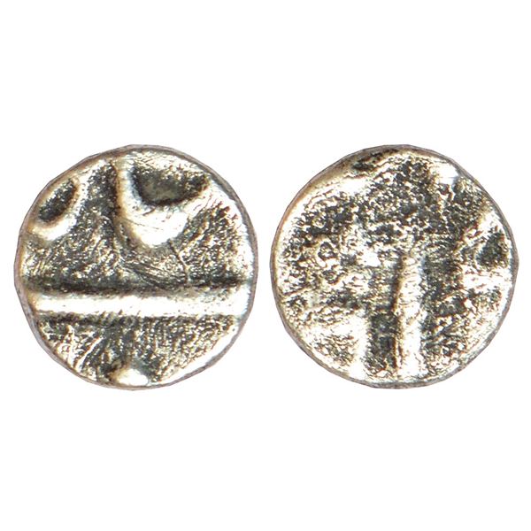 Bengal Presidency, Murshidabad mint (by style), silver 1/32 rupee, Mughal issue, in the name of Shah