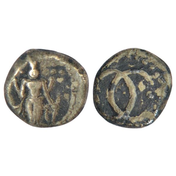 Madras Presidency, Madras mint, second issue, silver fanam, ND (1690-1763 AD), Stevens EIC 1.21; PR