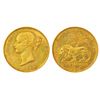Image 1 : British India: Victoria Queen, divided legend, gold mohur, 1841, Calcutta mint, W.W. incused, Type 1