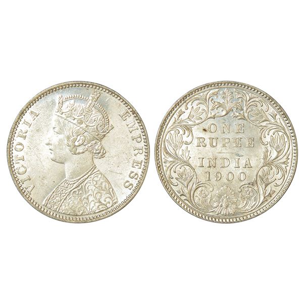 British India: Victoria Empress, silver rupee, 1900, Bombay mint, A3/I/'B' incused, PR 186; GK 589.
