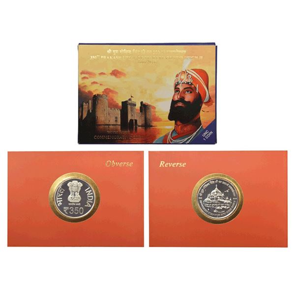 Republic India: 2018, 350th Prakash Utsav of Sri Guru Gobind Singhji, UNC set of single coin,