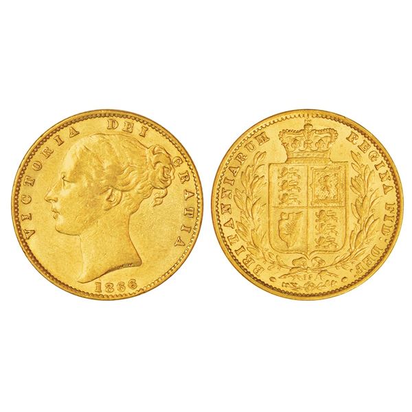 Foreign: Great Britain, Victoria, gold sovereign, 1866, KM 736.2, 7.95g.