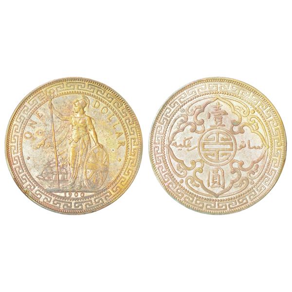 Foreign: Great Britain, trade coinage, silver dollar, Bombay mint, 1900, KM T5, 26.82g.