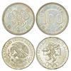 Image 1 : Foreign: Summer Olympics half silver coins (2), (a) Japan, 100 yen, 1964, KM Y#79, 4.84g and (b) Mex