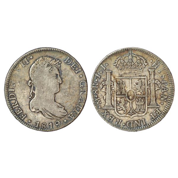 Foreign: Mexico, Ferdinand VII (1808-1821 AD), silver 8 reales, 1819, 'MO'/'JJ' mintmark, KM 111,