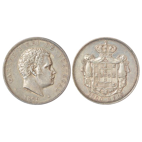 Foreign: Portugal, Carlos I (1889-1908 AD), silver 1000 reis, 1899, KM 540, 24.93g.