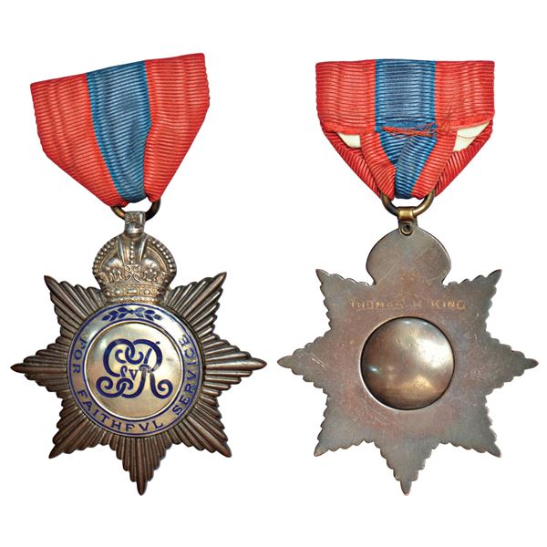 Medal: George V, Imperial Service Medal, 1911-1920 AD, silver, 44.09g. Obv: GR V monogram in center