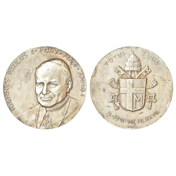Medal: Vatican, John Paul II, silver medal, 1978, 41.36g. Medal from the first year of the pontifica