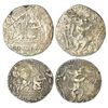 Image 1 : Medal: Ramatanka, base silver temple tokens (2), 12.92g and 11.54g. Obv: Darbar scene,