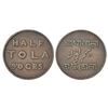 Image 1 : Medal: East India Company, Bengal Presidency, copper ½ tola token, Calcutta mint, 5.73g.