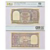 Image 1 : Paper Money: 10 rupees, Boat series, ND (1950), signed by B. Rama Rau, without inset, value in Engli
