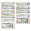 Image 1 : Paper Money: 100 rupees, set of 9 fancy number notes, Gandhi series, signed by D. Subbarao