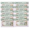 Image 1 : Paper Money: 100 rupees, set of 10 fancy number notes, Gandhi series, 2014, signed by Raghuram
