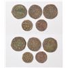 Image 1 : Large Lot: A group of 5 Princely states copper coins, includes 3x Chhota Udaipur paisa and 2x Cambay
