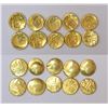 Image 1 : Large Lot: A group of 10 Indo-Dutch uniface gold fanams, with the figure of Goddess Kali. (10 coins)