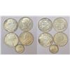 Image 1 : Large Lot: A group of 5 British India silver coins, includes 4x rupee and 1x ¼ rupee,