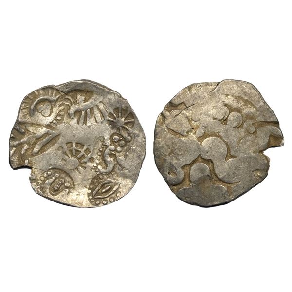 Archaic Punch Marked, attributed toKosala Janapada(c. 525-465 BC), Silver Karshapana, 2.75Grms.