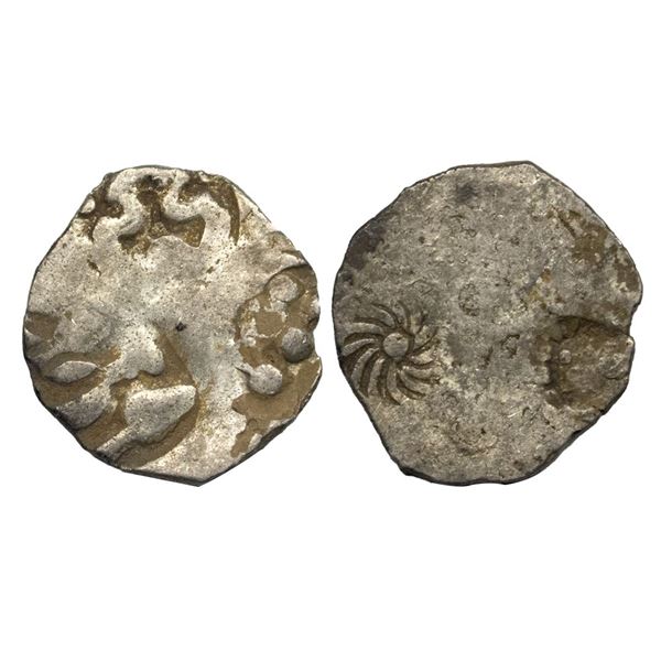 Archaic Punch Marked, attributed toKosala Janapada(c. 525-465 BC), Silver Karshapana, 2.93Grms.