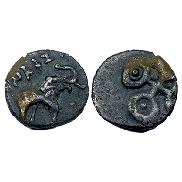 Satavahanas, Siri Satakarni, Tarhala (Vidarbha) Hoard type, Potin Unit, 3.18Grms.