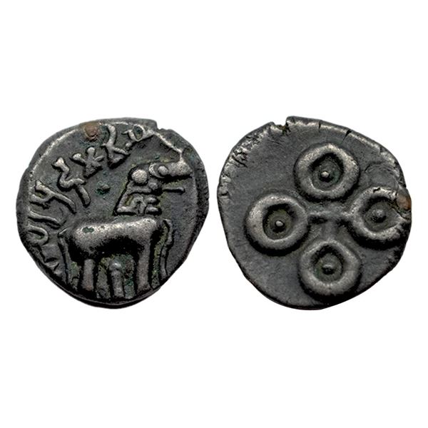 Satavahanas, Sri Pulumavi, Tarhala (Vidarbha) Type, Potin, 3.28Grms.