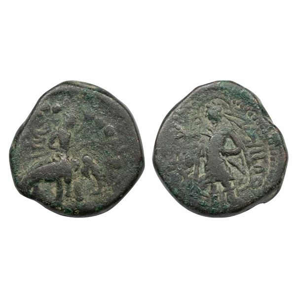 Kushans, Huvishka (c.155-190 AD), Copper Unit, 15.67Grms.